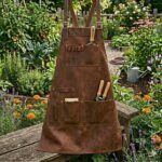 Superior Brown Genuine Leather Gardener Apron | MAS Leather Garments