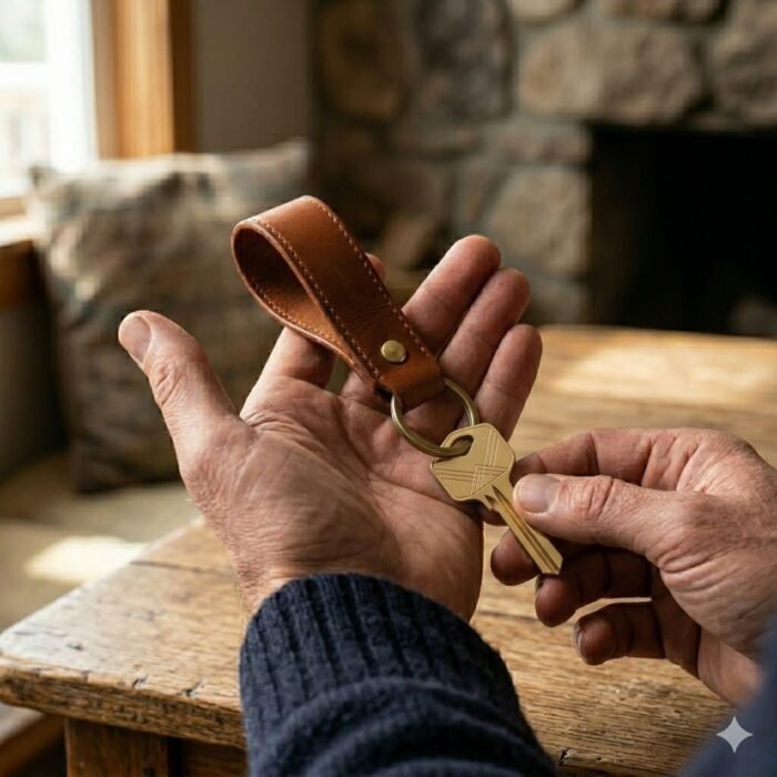 Premium Handmade Genuine Leather Key Fob | MAS Leather Garments - Image 2
