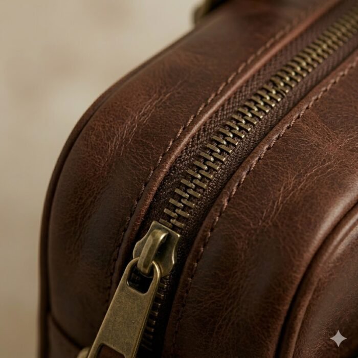 Premium Brown Genuine Leather Laptop Bag | MAS Leather Garments - Image 3