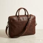Premium Brown Genuine Leather Laptop Bag | MAS Leather Garments