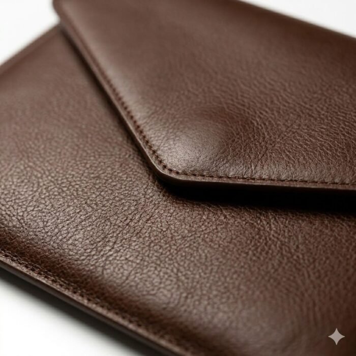 Handmade Genuine Leather Laptop Sleeves Men's Business Portfolio | MAS Leather Garments - Image 3