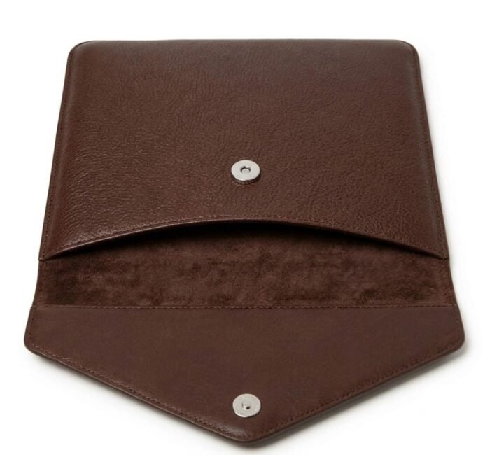 Handmade Genuine Leather Laptop Sleeves Men's Business Portfolio | MAS Leather Garments - Image 2