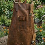 Superior Brown Genuine Leather Gardener Apron | MAS Leather Garments - Image 4