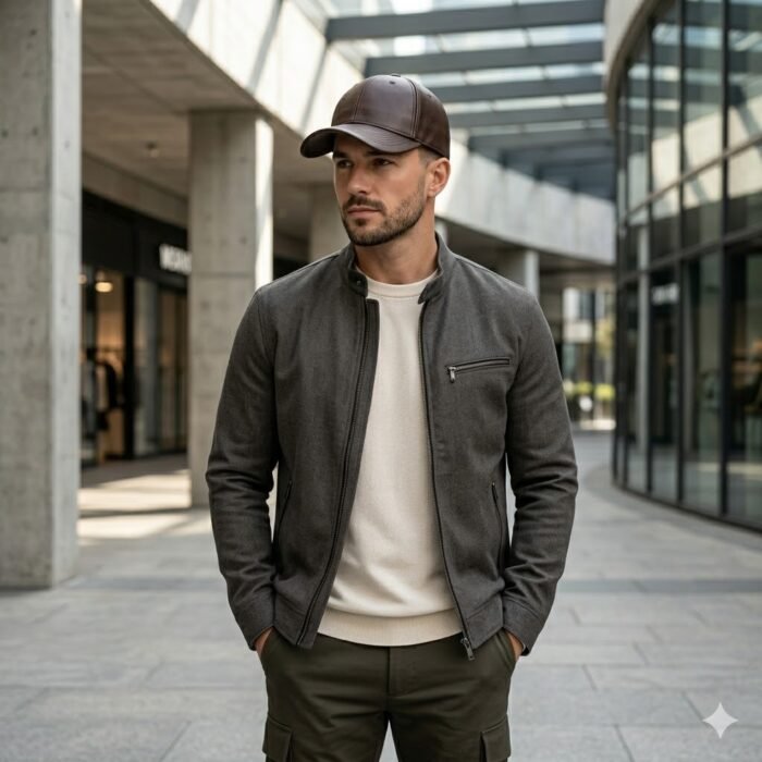 Luxury Handmade Genuine Leather Cap Fashion Accessory | MAS Leather Garments - Image 4