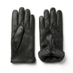 Handcrafted Black Genuine Leather Gloves Winter Accessory | MAS Leather Garments - Image 5