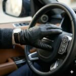 Handcrafted Black Genuine Leather Gloves Winter Accessory | MAS Leather Garments - Image 4