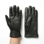 Handcrafted Black Genuine Leather Gloves Winter Accessory | MAS Leather Garments - Image 3