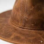 Handmade Refined Leather Hat Men's Fashion Accessory | MAS Leather Garments - Image 4