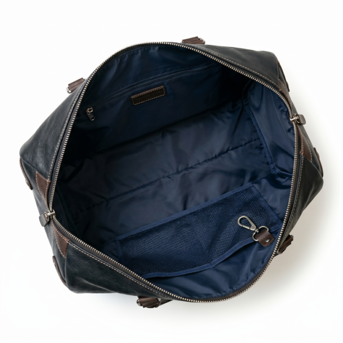Premium Black Textured Leather Gym Bag | MAS Leather Garments - Image 7