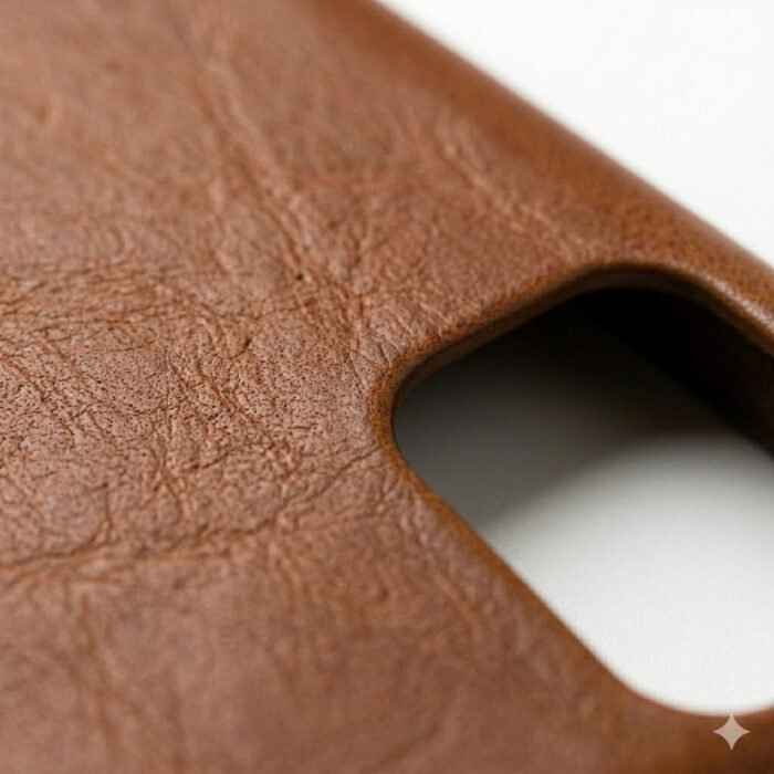 Handmade Brown Genuine Leather Phone Case Smartphone Protective Cover | MAS Leather Garments - Image 3