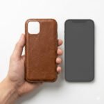 Handmade Brown Genuine Leather Phone Case Smartphone Protective Cover | MAS Leather Garments - Image 2