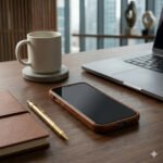 Handmade Brown Genuine Leather Phone Case Smartphone Protective Cover | MAS Leather Garments - Image 4