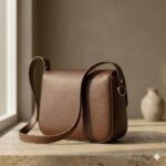 Handcrafted Brown Genuine Leather Shoulder Bag | MAS Leather Garments - Image 6