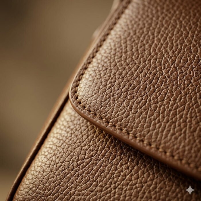 Handcrafted Brown Genuine Leather Shoulder Bag | MAS Leather Garments - Image 5