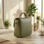 Handcrafted Olive Green Genuine Leather Satchel | MAS Leather Garments - Image 3