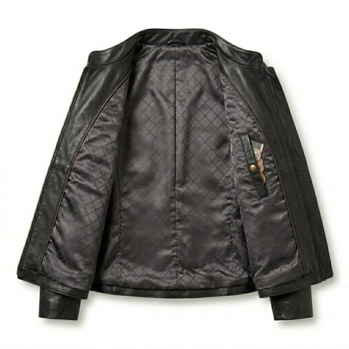 Elegant Black Diamond Quilted Jacket for Women | MAS Leather Garments - Image 3