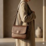 Handcrafted Brown Genuine Leather Shoulder Bag | MAS Leather Garments - Image 2