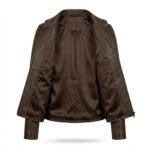 Tailored Mocha Brown Slim Fit Jacket for Women | MAS Leather Garments - Image 3