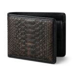 Luxury Black Snake Embossed Leather Wallet | MAS Leather Garments