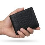 Luxury Black Snake Embossed Leather Wallet | MAS Leather Garments - Image 3