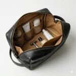 Premium Black Genuine Leather Toiletry Bag | MAS Leather Garments - Image 4