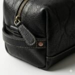 Premium Black Genuine Leather Toiletry Bag | MAS Leather Garments - Image 2
