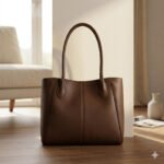 Premium Brown Genuine Leather Tote Bag Women's Everyday Carry | MAS Leather Garments - Image 3