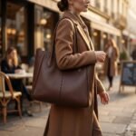 Premium Brown Genuine Leather Tote Bag Women's Everyday Carry | MAS Leather Garments - Image 6