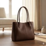 Premium Brown Genuine Leather Tote Bag Women's Everyday Carry | MAS Leather Garments