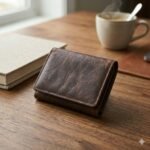 Premium Brown Distressed Genuine Leather Trifold Wallet | MAS Leather Garments
