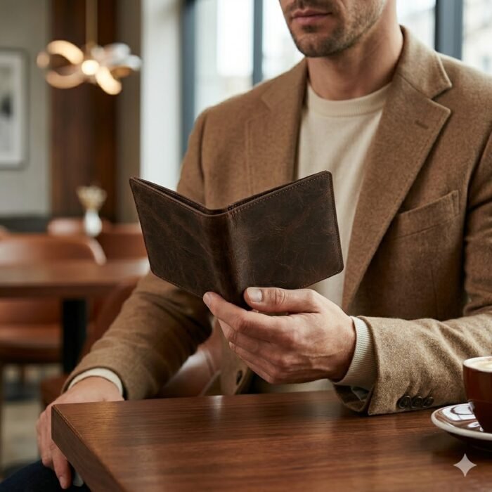 Premium Brown Genuine Leather Wallet | MAS Leather Garments - Image 3