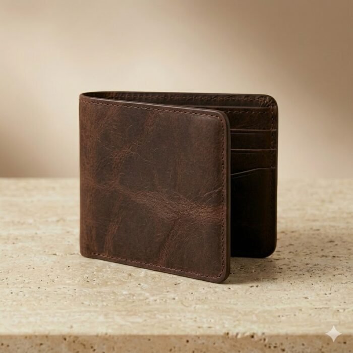 Premium Brown Genuine Leather Wallet | MAS Leather Garments - Image 2