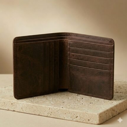 Premium Brown Genuine Leather Wallet | MAS Leather Garments
