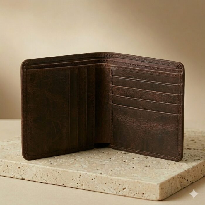 Premium Brown Genuine Leather Wallet | MAS Leather Garments - Image 1