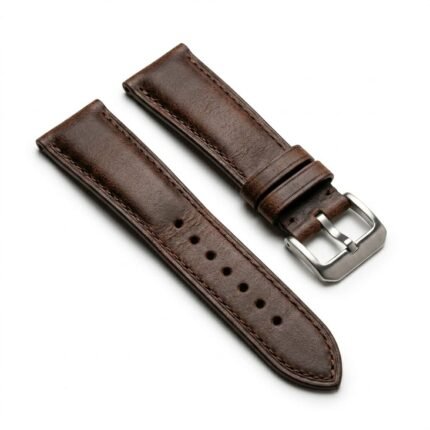 Handcrafted Brown Genuine Leather Watch Strap Essential Accessory | MAS Leather Garments