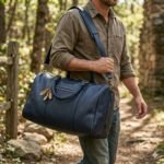 Premium Blue Genuine Leather Weekender Bag | MAS Leather Garments - Image 6