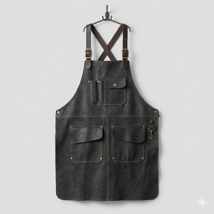 Luxury Handcrafted Genuine Leather Welding Apron Men's Workwear | MAS Leather Garments - Image 1
