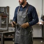 Luxury Handcrafted Genuine Leather Welding Apron Men's Workwear | MAS Leather Garments - Image 3