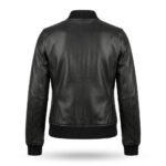 Premium Black Genuine Leather Women's Bomber Jacket | MAS Leather Garments - Image 3
