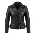 Heritage Inspired Women's Black Leather Custom Jackets MAS Leather Garments