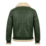 Superior Men's Green Leather Aviator Jacket MAS Leather Garments Back View