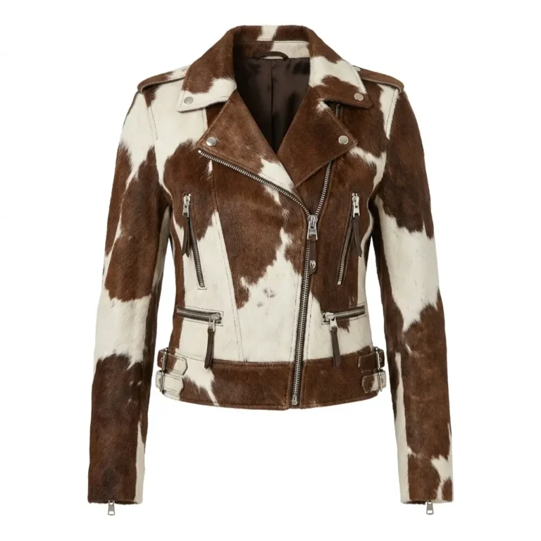 Ultra Quality Women's Brown Pony Hair-On Jacket MAS Leather Garments